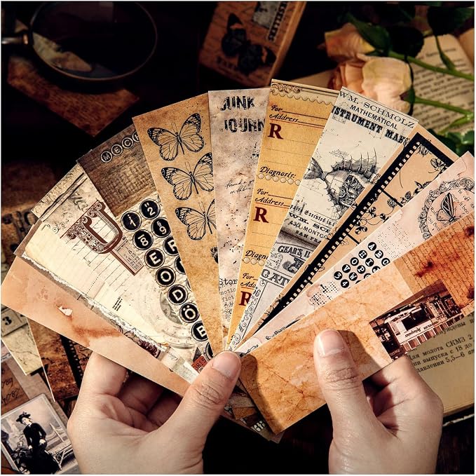 Vintage Retro Style Bookmarks, 30PCS (Space and Time Impression Museum)