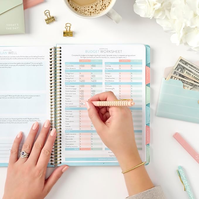 PPP Money Planner | 10 Cash Budget Envelopes | Budget Planner | Annual & Monthly Financial Worksheet, Expense, Saving & Debt Reduction Pages | Stickers | Long-Term Financial Goals | Spend Ledger