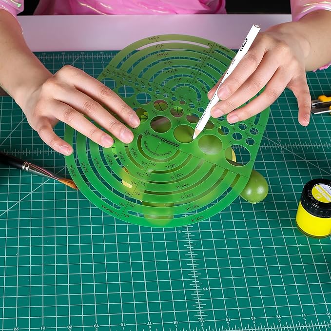 ALVIN Circle Radius Master Template TD1202, Template for Artists, Architects, Design and Drafting, 3/64th" to 7.5" scale