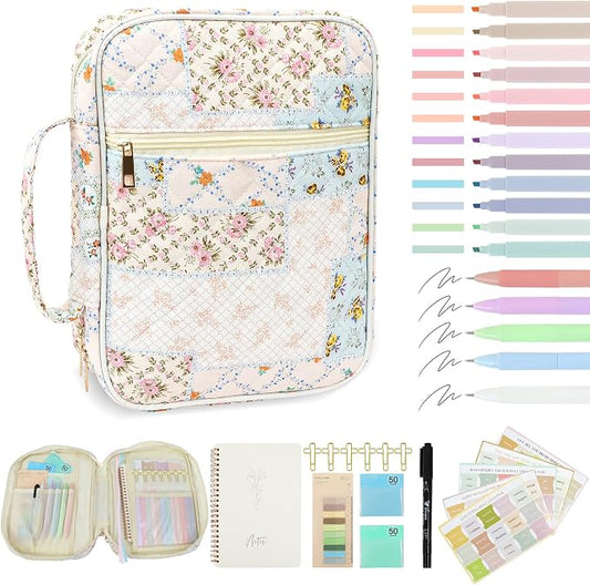 Bible Cover Case for Women Large Bible Cover Bag Bible Study Supplies Accessories Bible Journaling Kit for Girls Women