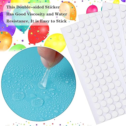 JANYUN 225 Pieces Double Sided Sticky Dot Stickers Removable Round Putty Clear Sticky Tack No Trace Super Sticky Putty Waterproof Small Stickers for Wall Wood Ceramic Metal Plastic (10mm)