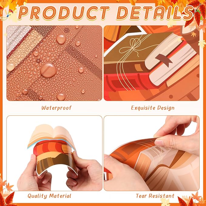 Pasimy Fall Bulletin Board Decorations Set Pumpkin Classroom Door Decor Autumn Maple Cutouts DIY Pumpkin Photo Crafts Thanksgiving Bulletin Board for Halloween Home Office Wall Supplies(Book)