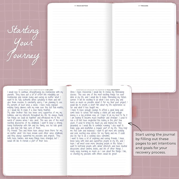Clever Fox Addiction Recovery Journal – Addiction Treatment Planner & Workbook – Daily Sobriety Journal for Recovery Progress, A5 (Rose Gold)