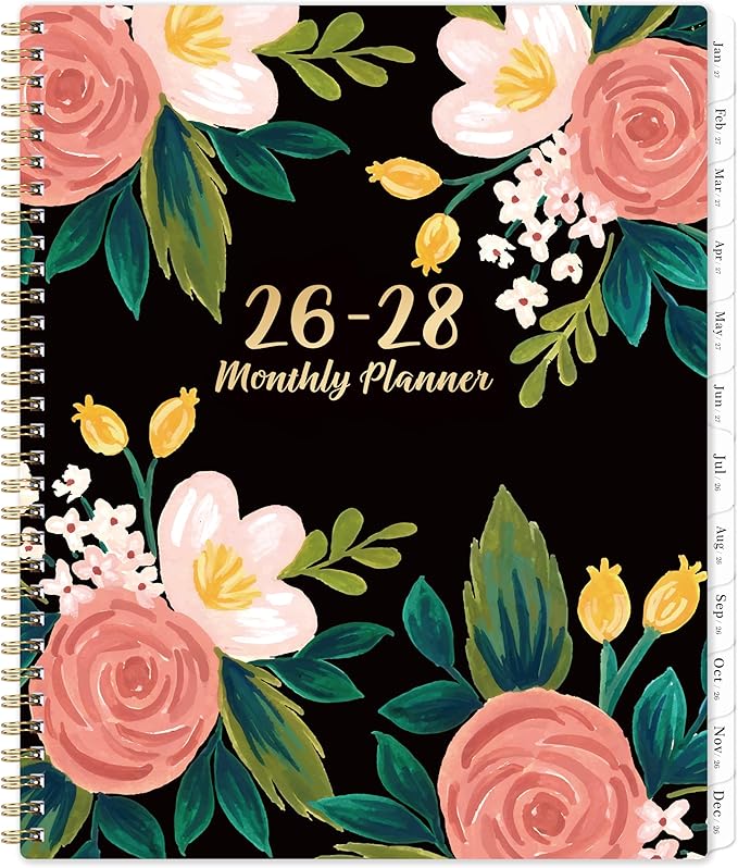 2026-2028 Monthly Planner/Calendar - 2 Year Planner, Jul 2026 - Jun 2028, Monthly Calendar 2026-2028 with Two-Side Pocket, 9'' x 11'', Tabs, Sturdy Binding