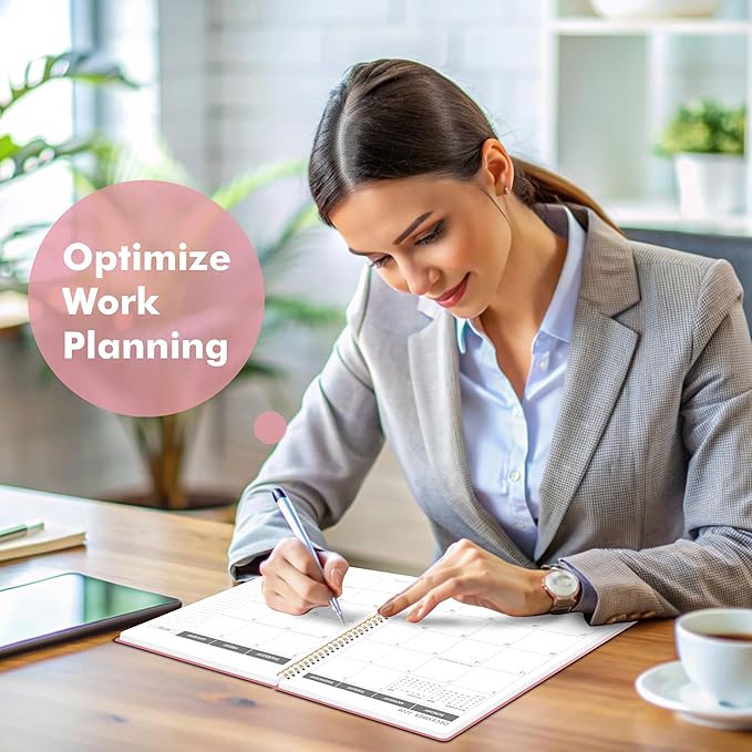 Monthly Planner 2026-2027, 2026 Calendar 18 Months Planner, January 2026 - June 2027, 8.5" x 11", 2026 Academic Calendar Hard PVC Cover with Spiral Bound, Perfect for School & Office for Women & Men