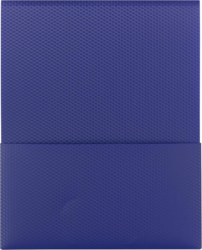 Smead Organized Up Poly Stackit Folders, Letter Size, Dark Blue, 5 per Pack (87806)