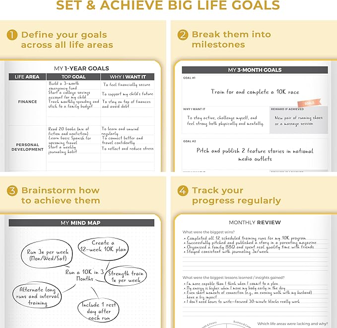 Clever Fox Planner PRO Dated (Jan 2026–Jan 2027) Weekly & Monthly Life Planner to Increase Productivity, Time Management and Hit Your Goals – Organizer, Gratitude Journal – A4 Size (Amber Yellow)
