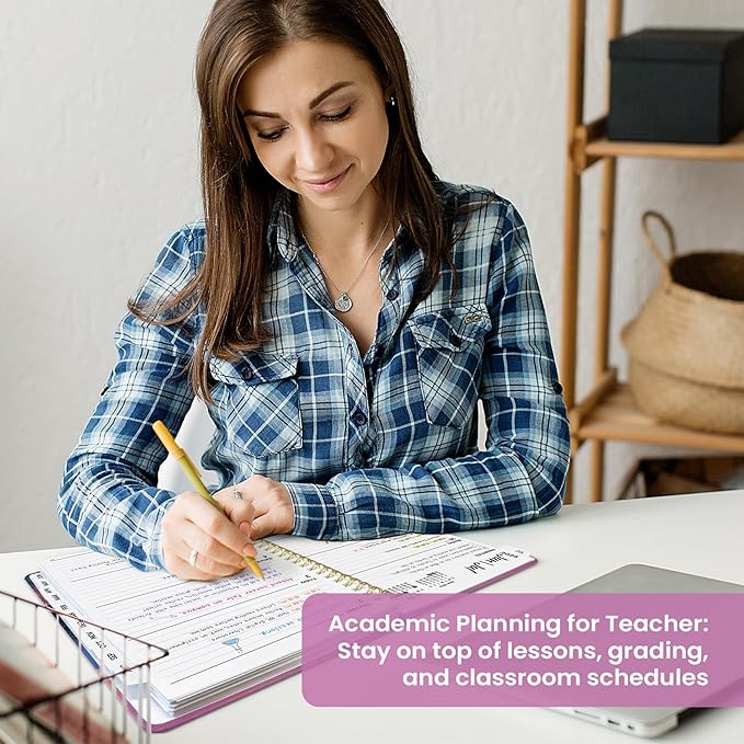 Planner 2026-2027, Academic Year Monthly and Weekly Calendar Planner, Jul 2026 - Jun 2027, Hardcover Teacher Student Planning Agenda book with Tabs, Perfect for School Office Supplies, 8.5" x 11" - Twilight Bloom