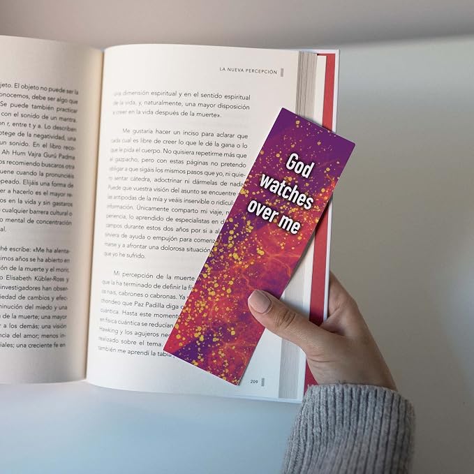 God Watches Over Me, Psalm 121:7-8, Bulk Pack of 25 Christian Bookmarks, Bible Verse Book Markers, Sunday School Prizes with Memory Verses, Scripture Gifts