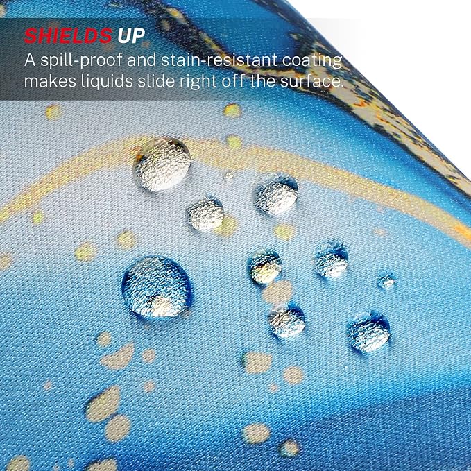 MROCO Essential Office & Gaming Mouse Pad, 8.5 x 11 Inch, Blue Marble | Anti-Fray Stitched Edges, Functional Pattern Design, Non-Slip Rubber Base, Water and Stain Resistance