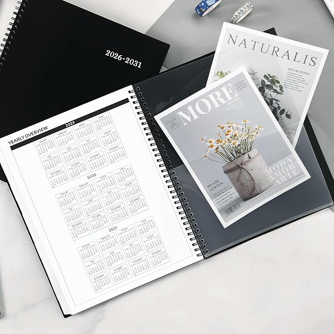 2026-2031 Monthly Planner/Calendar - 5 Year Monthly Planner, Jul. 2026 - Jun. 2031, 9" x 11", 5 Year Calendar Double-Side Pocket + Durable Polypropylene Cover