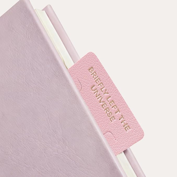 Leather Bookmark for Reading Women, BRIEFLY Left THE Universe Bookmarks, Index Book Marks for Book Lovers, 6 Pcs Light Color Set
