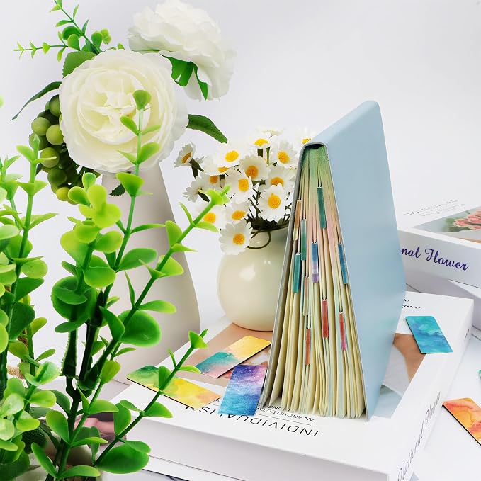 96Pack Magnetic Bookmarks for Reading Women Men Teacher Book Lovers Gifts, Bookmarks Bulk Personalized Bookmark Magnet Bookmark Clips Cute Pretty Funny Book Markers (Watercolor)