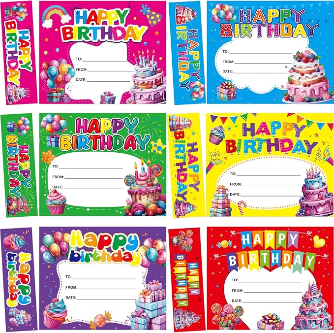 Happy Birthday Certificates for Kids 36pcs Birthday Bookmark Award for Students Classroom Teachers Supply