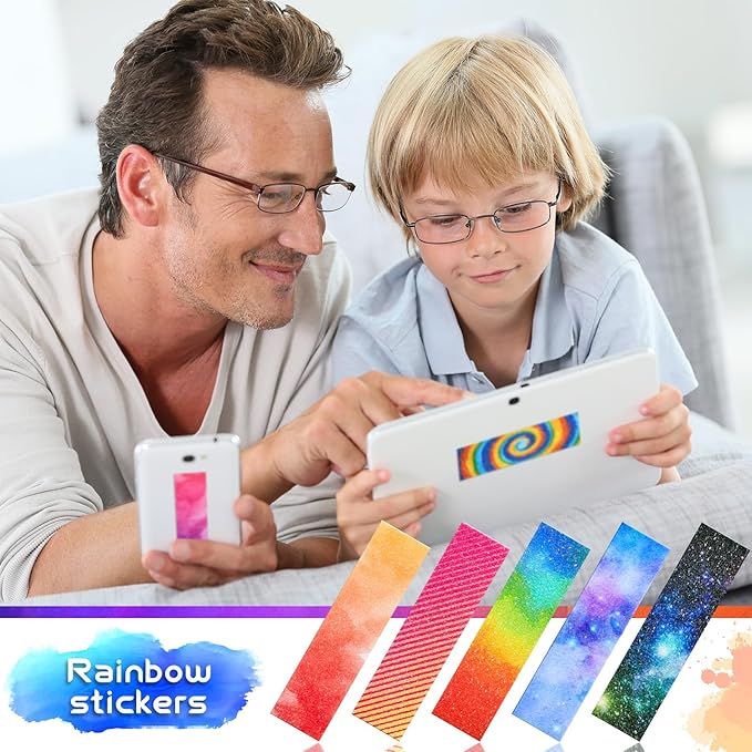 Gersoniel 36 Pcs Anxiety Sensory Stickers Strips Adhesive Textured Mental Health Calm Stickers Mindfulness Fidget Decals Stress Anxiety Relief Items for Therapy Office Desk(Mixed Style)