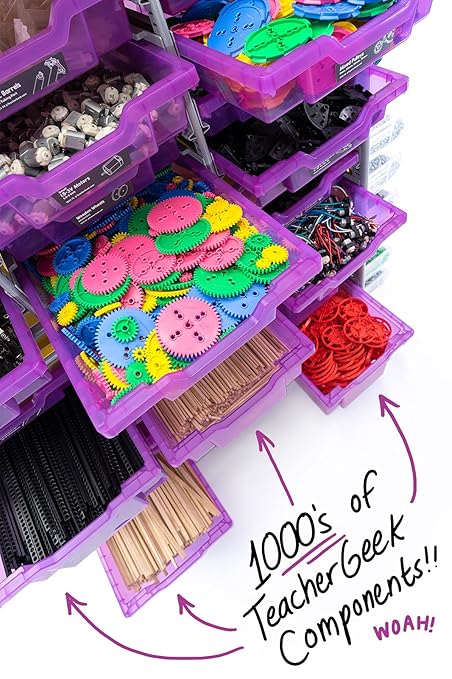 Maker Cart 2.0; Portable Maker Space with Curriculum & Activities for Classrooms & Schools (Elementary, Middle, High); Teacher Designed Science, Engineering, STEM, STEAM, DIY, NGSS Projects