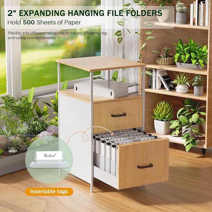 12 Pack Hanging File Folders Letter Size, Letter Size Hanging Folders, Letter Hanging File Folders, Heavy Duty 2 Inch Expansion, Gray File Cabinet Folders Hanging Organizer Home Office School