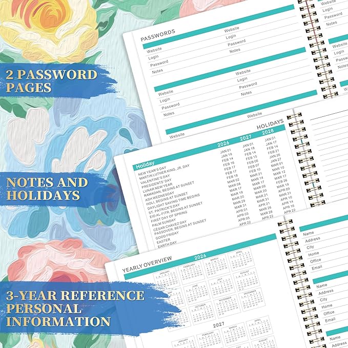 Planner 2026-2027 - Monthly Planner 26-27, JUL 2026 to DEC 2027, 9''X11'', 18 Months Planner 2026-2027, Monthly Tabs, Notes Pages, Back Pocket