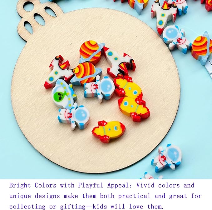 400PCS Mini Space Cute Erasers for Kids Bulk,Fun Erasers for Classroom Back to School Party Gift (Space, Mini)