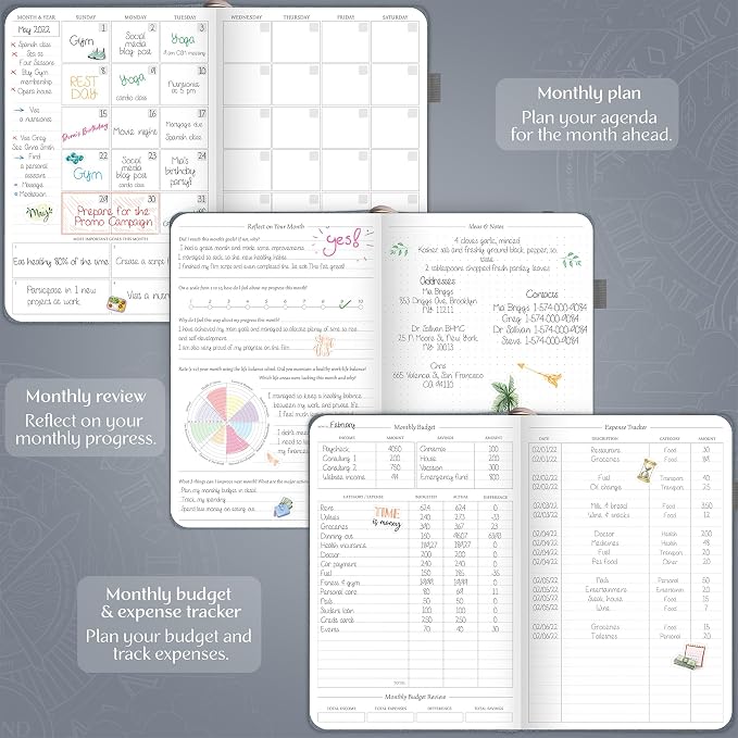 Legend Weekly Planner Premium – Undated Weekly, Monthly & Budget Planner – Life Organizer for Time Management & Productivity, A5 (Mystic Grey, New Cover)