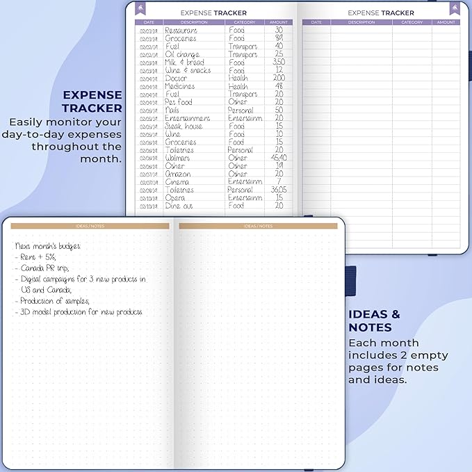 Clever Fox Budget Book 2.0 – Simple Budgeting Planner for Beginners – Financial Notebook with Money Spending, Debt & Bill Tracker (Dark Blue)
