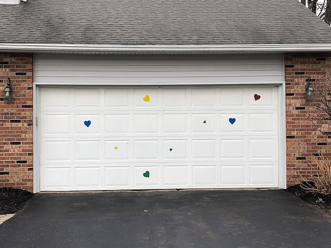 Die-Cut Magnetic - Large Tri-Color Heart- Classroom, Holiday, Kids’ Love and Peace School Craft Projects, Valentine’s Day Craft and Garage Decorations.