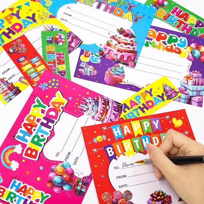 Happy Birthday Certificates for Kids 36pcs Birthday Bookmark Award for Students Classroom Teachers Supply