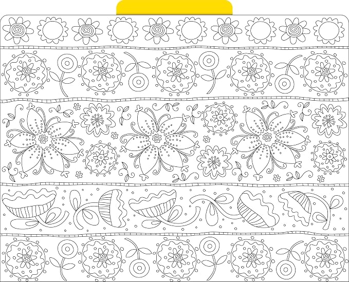 Barker Creek Color Me! in My Garden Designer File Folders on 14pt Stock, Pack of 12, Multi-Design, Adult Coloring Book Style, Letter Size, 1/3 Cut Tabs, 12 per Pack (2008)