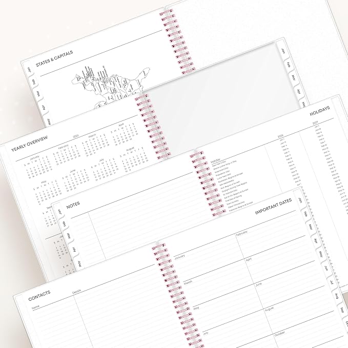 Blue Sky 2026 Weekly and Monthly Planner Calendar, January 2026 - December 2026, 8.5" x 11", Flexible Cover, Laminated Tabs, Durable Twin Wire Binding, Storage Pocket, Joselyn