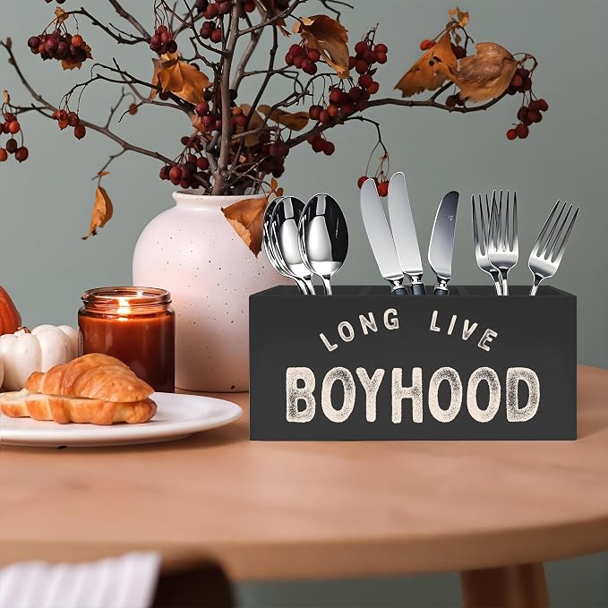 Long Live Boyhood Pen Pencil Crayon Holder for Boys, Kids Toothbrush Holder, Boys Room Decor, Back to School Gifts Essentials for Kids