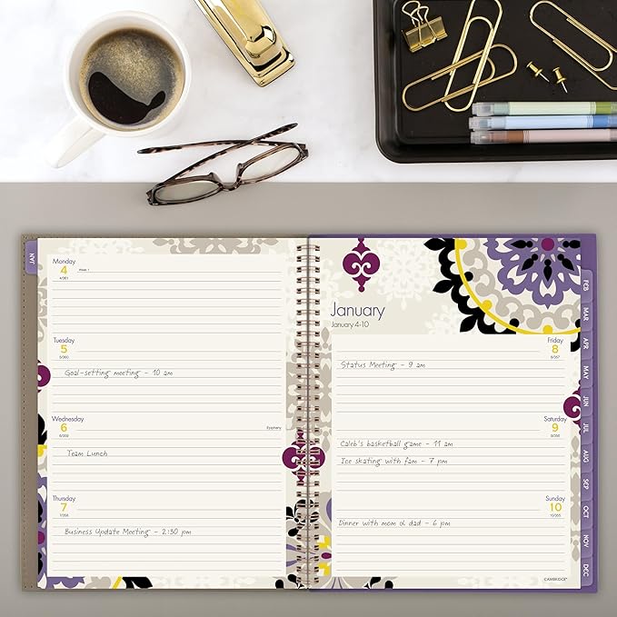 Mead Cambridge 2027 Planner, Weekly & Monthly, 8.5" x 11", Vienna (122-905-27)