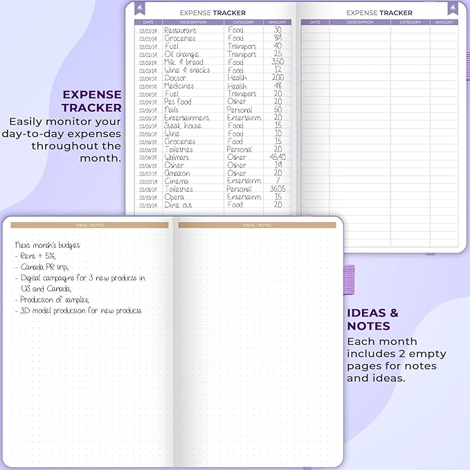 Clever Fox Budget Book 2.0 – Simple Budgeting Planner for Beginners – Financial Notebook with Money Spending, Debt & Bill Tracker (Lavender)