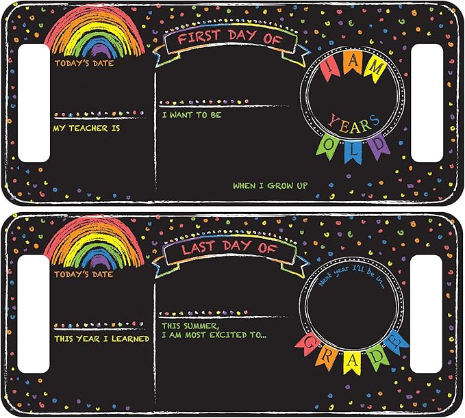 RoomMates First/Last Day of School Rainbow Chalkboard, RMK5369CB