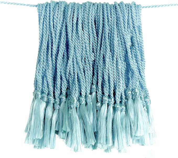100 Turquoise Colored Bookmark Tassels