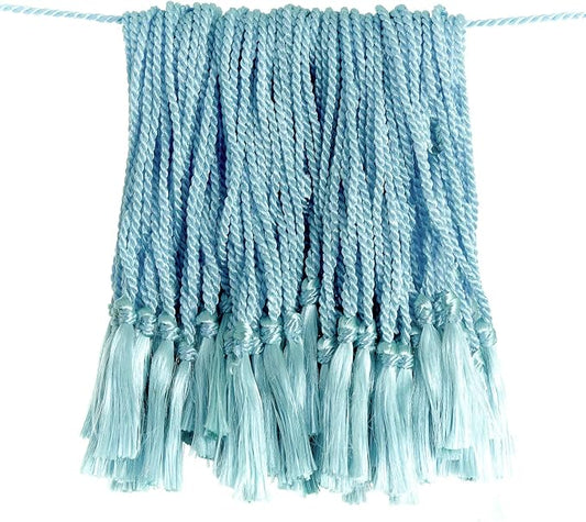100 Turquoise Colored Bookmark Tassels