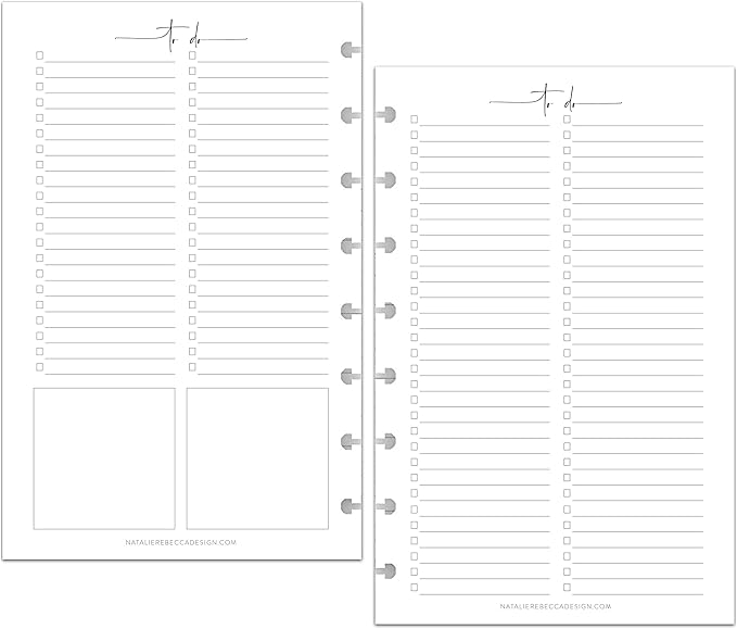 BetterNote To Do List Refill Pages for Disc Notebooks, Fits Levenger Circa, Happy Planner, Staples Arc, TUL, Talia (9-Disc, 7"x9.25", Whimsy- 25 Sheets)