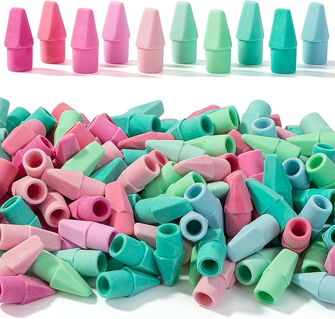 Mr. Pen- Pencil Erasers Toppers, 1000 Pack, Colorful, Latex Free, No Smudge, Mr Pen Erasers for Pencils