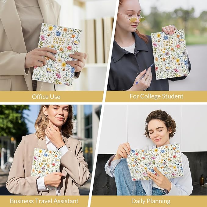 KONVINIT 2025-2027 Monthly Planner, 30 Months Calendar Planner 2026 - Runs From July 2025 Until December 2027, 5.9'' x 8.4'', Floral Monthly Planner 2025-2027 for Office Supplies