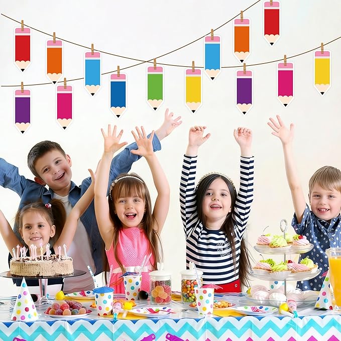 64 Pcs Colorful Pencil Cutouts Pencil Name Tags for Classroom Back to School Bulletin Board Locker Decor Paper Cut Outs with Glue Points for Teacher Student School Bulletin Board Wall Door Party Decor