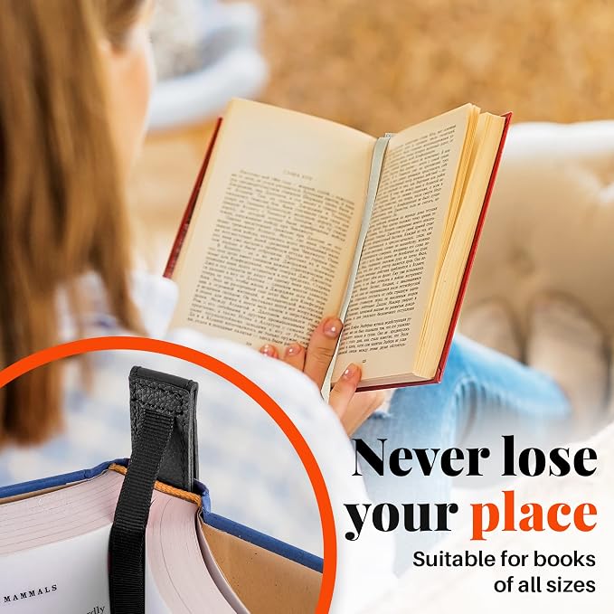 Superior Essentials Magnetic Bookmark-Genuine Leather, Single Long Ribbon Bible Bookmark for Book Lovers-Amplify Your Love for Books with Our Elegant Ribbon Page Marker (White, 3PC)