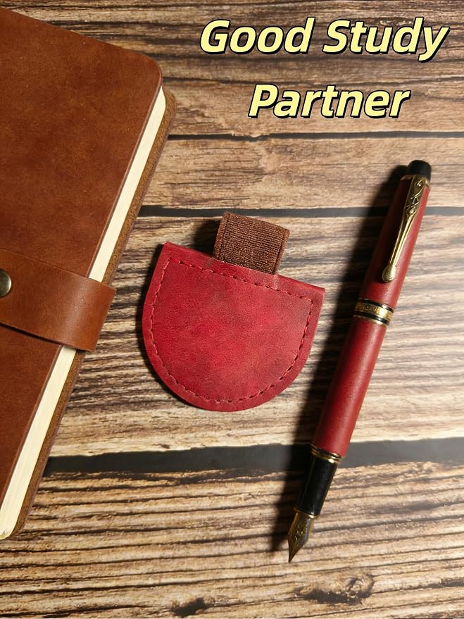 Vintage Mark Bookmark with Pen Holder, Magnetic Leather Bookmarks for Men Women Kids Book Lovers, Personalized Magnet Bookmark Clip Page Markers for Student Teacher Gifts Reading Accessories