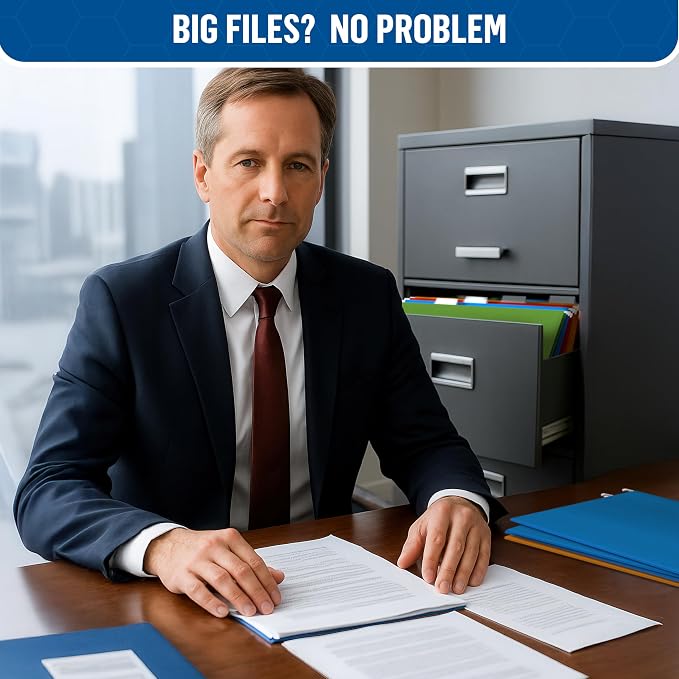 50 Pack Hanging File Folders Legal Size 8.5x14 - Colored Hanging Folders for Filing Cabinet with 1/5-Cut Adjustable Tabs Files for Filing Cabinet Organizer File Hangers for File Cabinets with Hooks