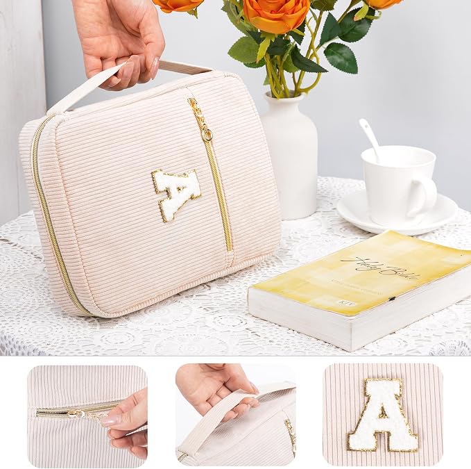 Bible Cover for Women, Initial Personalized Bible Gift - Bible Case for Men - Bible Holder - Bible Bag - Bible Carrier - Bible Carrying Case with Pockets for Bible Study Suppliers, Bible Accessories