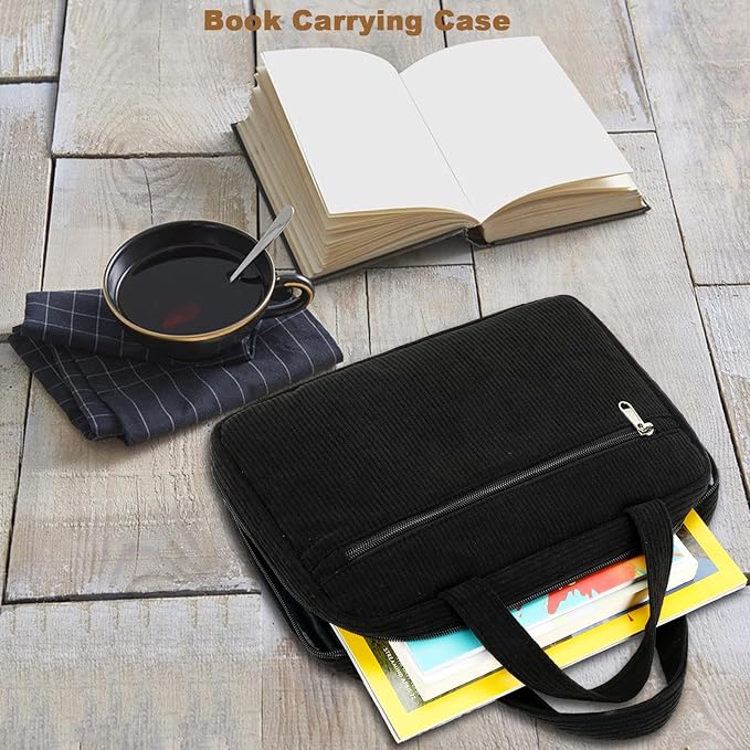 Octsky Bible Cover Case for Women Bible Organizer Book Carrying Bag for Medium and Large Bibles, Black