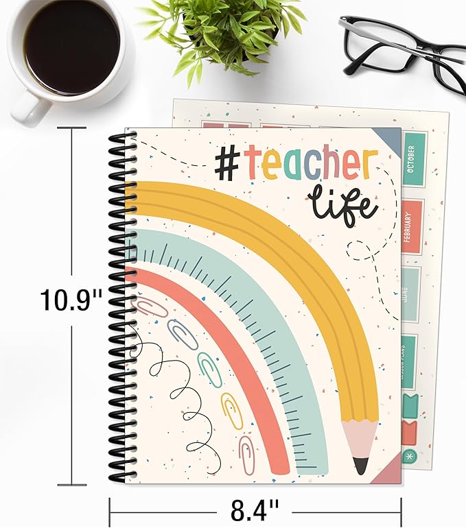 Carson Dellosa We Belong Teacher Planner 2025-2026, Undated 8" x 11" Lesson Plan Book with Stickers, Class Schedule, Weekly Calendar, Classroom Must Haves, Homeschool Essentials, Classroom Must Haves