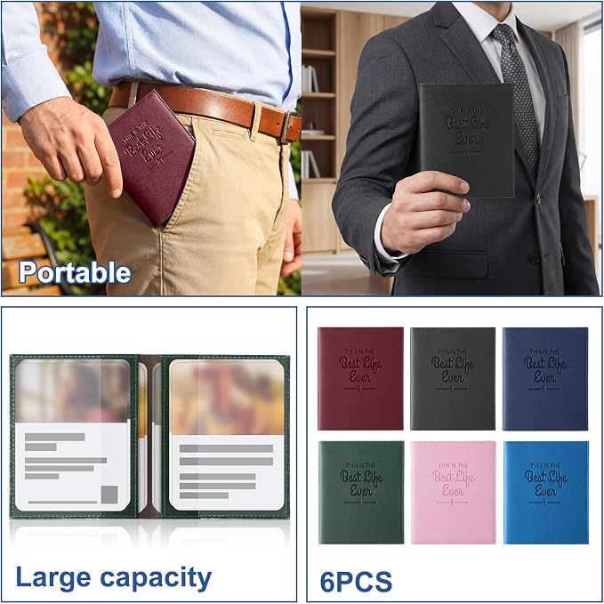Sabary 6 Pcs Mini New Tract Holder Set for Ministry Gospel Leaflet Storage Bag, Mini Field Service Organizer, Witness Ministry Supplies Gift for Trailblazer (Mixed Color)