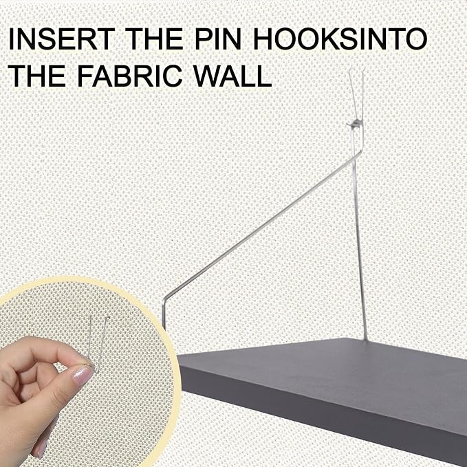 1-Pack Cubicle Shelf For Fabric Walls With Hooks：12x6.0in Gray Wooden Cubicle Shelf Hanging Silver Bracket Use For Office Cubicle Accessories For Office Stylish Cubicle Decorations For Women Desk