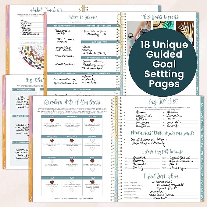 bloom daily planners 2026-2027 Planner (8.5” x 11") 13 Month Academic Year Organizer (July 2026 - July 2027) - Weekly & Monthly Agenda Book with Stickers & Tabs - Creating a Life I Love