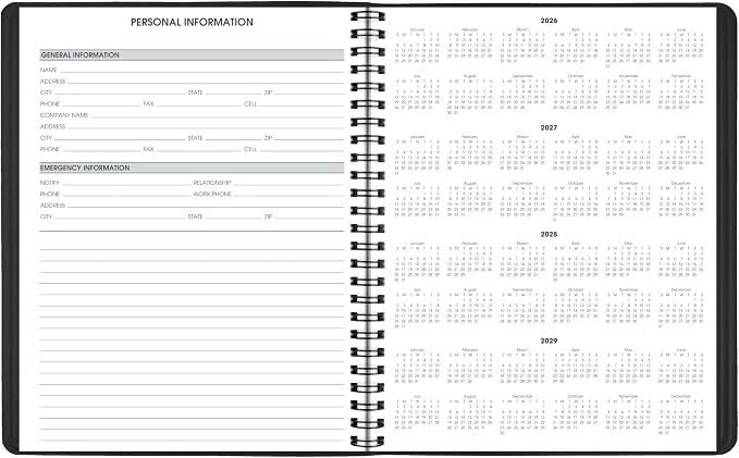 AT-A-GLANCE 2027 Appointment Book Planner, Daily, 8.5" x 11", 24-Hour, Black (702140527)