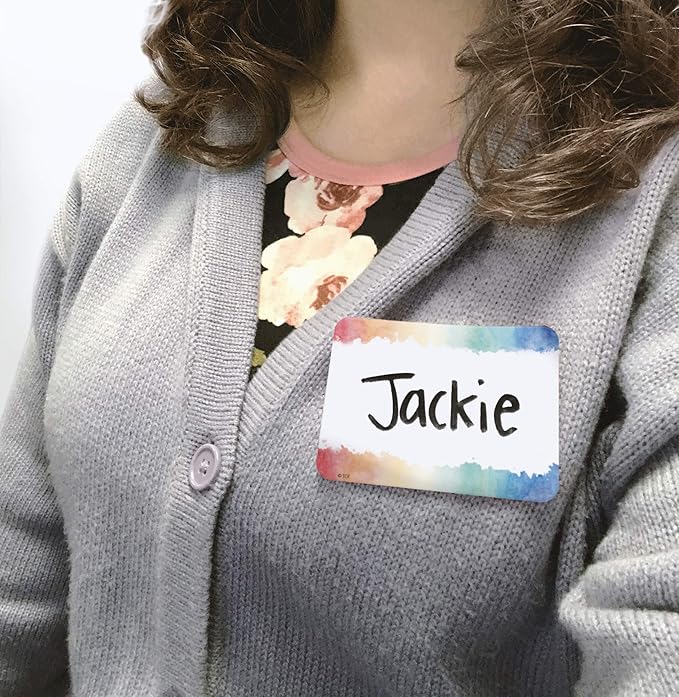 Teacher Created Resources Watercolor Name Tags/Labels - Multi-Pack
